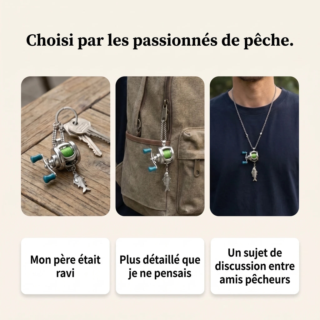LACIAGA Mini moulinet de pêche décoratif