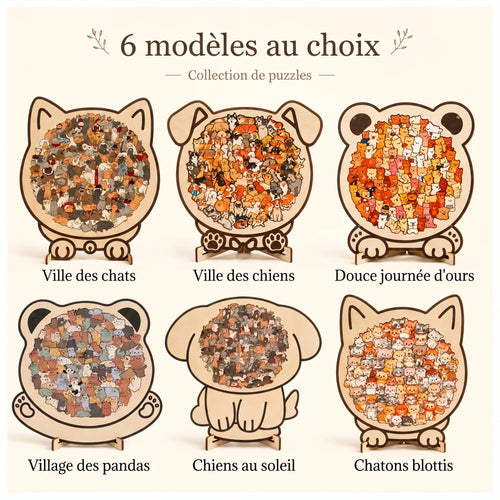 LACIAGA Puzzle en bois à l'effigie de votre animal